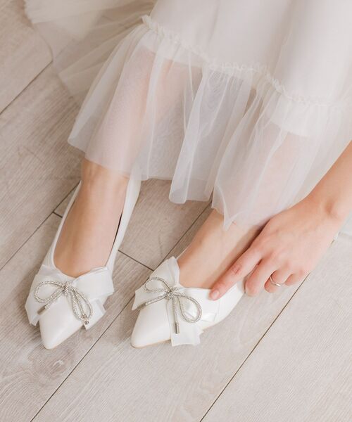 RETRO GIRL（レトロガール）の「リボンパンプス（パンプス・レディース・オフホワイト/ブラック・MEDIUM/LARGE）」の8枚目の写真