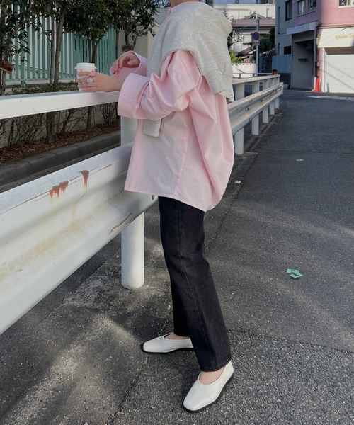 nananamoe(ナナナモエ)の「volume sleeve wide cuff cotton SH / ボリュームスリーブワイドカフコットンシャツ(シャツ/ブラウス・レディース・ブルー/ライトピンク・FREE)」の5枚目の写真