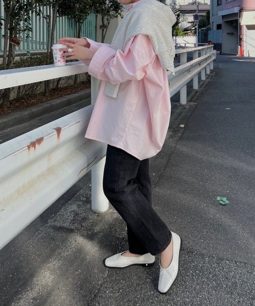 nananamoe(ナナナモエ)の「volume sleeve wide cuff cotton SH / ボリュームスリーブワイドカフコットンシャツ(シャツ/ブラウス・レディース・ブルー/ライトピンク・FREE)」の6枚目の写真