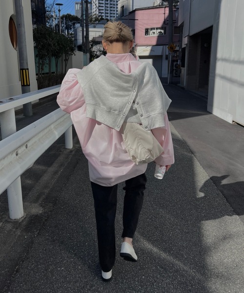 nananamoe(ナナナモエ)の「volume sleeve wide cuff cotton SH / ボリュームスリーブワイドカフコットンシャツ(シャツ/ブラウス・レディース・ブルー/ライトピンク・FREE)」の10枚目の写真