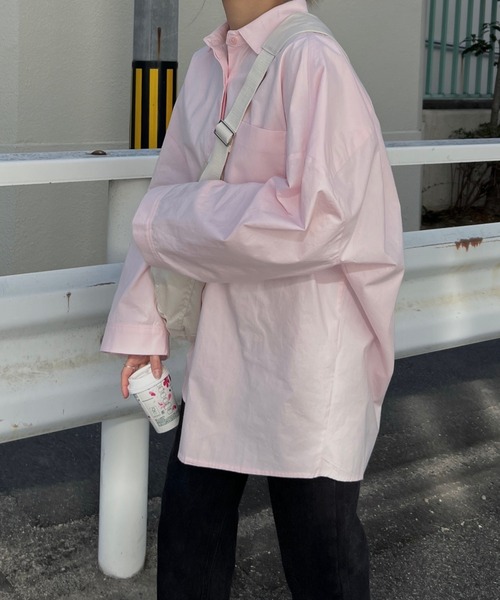 nananamoe(ナナナモエ)の「volume sleeve wide cuff cotton SH / ボリュームスリーブワイドカフコットンシャツ(シャツ/ブラウス・レディース・ブルー/ライトピンク・FREE)」の14枚目の写真