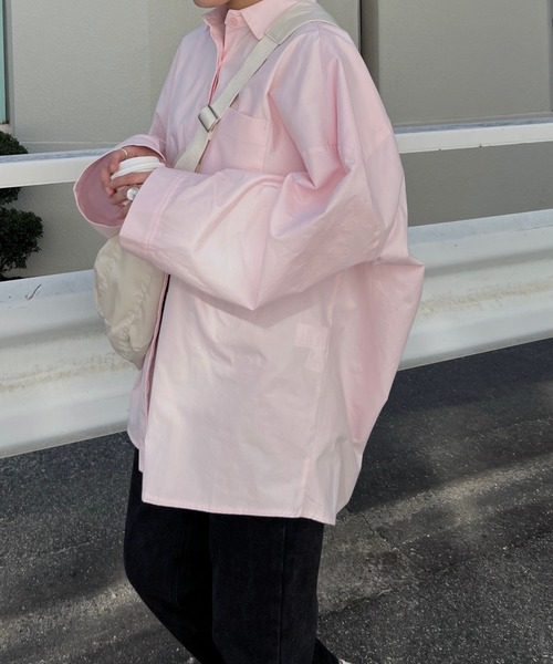 nananamoe(ナナナモエ)の「volume sleeve wide cuff cotton SH / ボリュームスリーブワイドカフコットンシャツ(シャツ/ブラウス・レディース・ブルー/ライトピンク・FREE)」の15枚目の写真