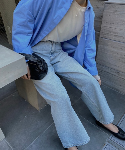 nananamoe(ナナナモエ)の「volume sleeve wide cuff cotton SH / ボリュームスリーブワイドカフコットンシャツ(シャツ/ブラウス・レディース・ブルー/ライトピンク・FREE)」の17枚目の写真