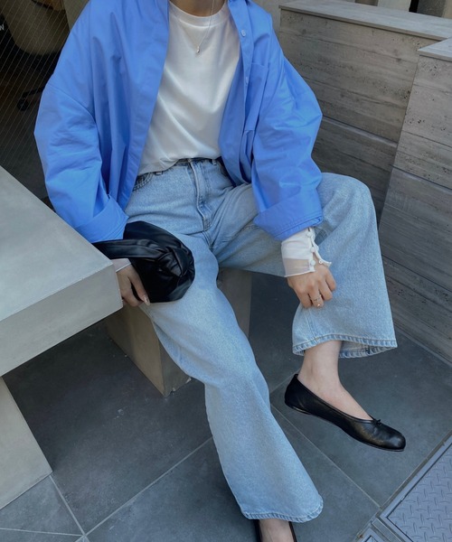nananamoe(ナナナモエ)の「volume sleeve wide cuff cotton SH / ボリュームスリーブワイドカフコットンシャツ(シャツ/ブラウス・レディース・ブルー/ライトピンク・FREE)」の19枚目の写真