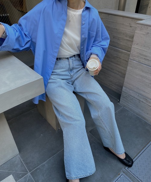 nananamoe(ナナナモエ)の「volume sleeve wide cuff cotton SH / ボリュームスリーブワイドカフコットンシャツ(シャツ/ブラウス・レディース・ブルー/ライトピンク・FREE)」の21枚目の写真