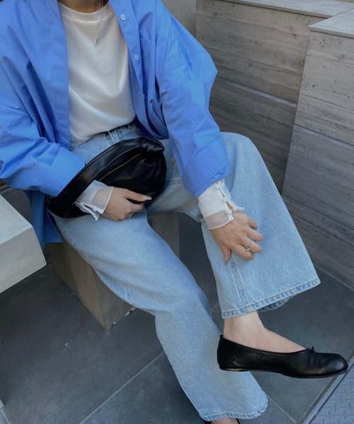 nananamoe(ナナナモエ)の「volume sleeve wide cuff cotton SH / ボリュームスリーブワイドカフコットンシャツ(シャツ/ブラウス・レディース・ブルー/ライトピンク・FREE)」の22枚目の写真