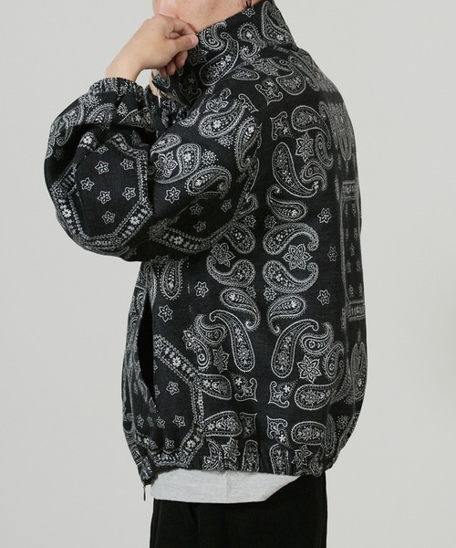 superNova.（スーパーノヴァ）の「superNova. Track jacket - Bandana jacquard / SN-533A（ブルゾン・メンズ・ブラック・M）」の5枚目の写真