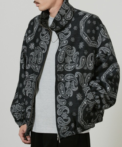 superNova.（スーパーノヴァ）の「superNova. Track jacket - Bandana jacquard / SN-533A（ブルゾン・メンズ・ブラック・M）」の3枚目の写真
