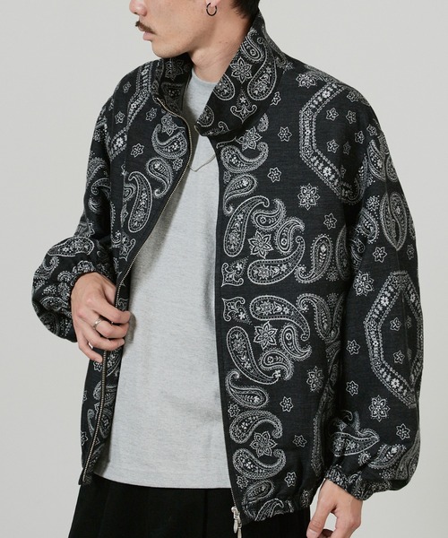 superNova.（スーパーノヴァ）の「superNova. Track jacket - Bandana jacquard / SN-533A（ブルゾン・メンズ・ブラック・M）」の4枚目の写真