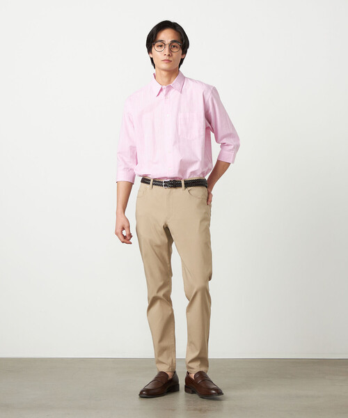 COMME CA ISM（コムサイズム）の「コットンリネンシャンブレー 7分袖シャツ（シャツ/ブラウス・メンズ・ミント/ネイビー/ピンク/ホワイト/ブルー・LARGE/MEDIUM）」の15枚目の写真