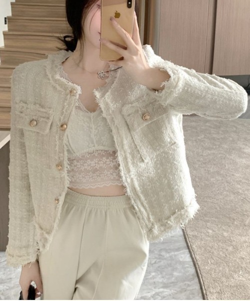 NoBelle(ノベル)の「ツイードジャケット(その他アウター・レディース・ライトブルー/ピンク/ホワイト・L/M)」の12枚目の写真