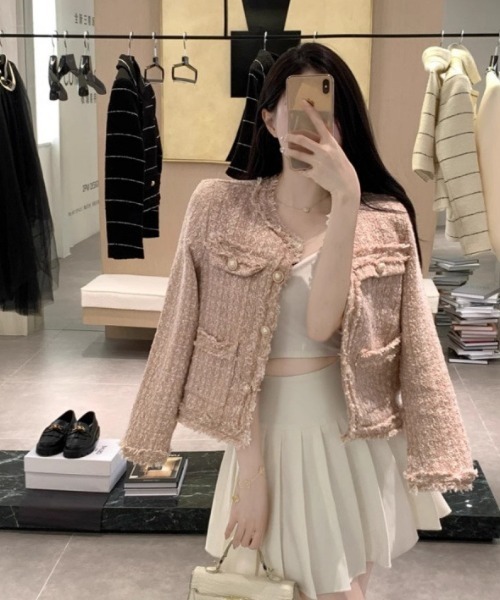 NoBelle(ノベル)の「ツイードジャケット(その他アウター・レディース・ライトブルー/ピンク/ホワイト・L/M)」の15枚目の写真