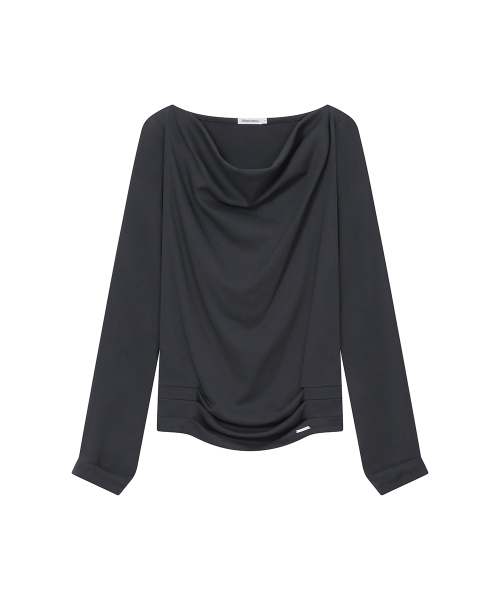 Miseki SEOUL(ミセキソウル)の「Cowl hoodie long sleeve CHARCOAL(Tシャツ/カットソー・レディース・その他・1/2)」の2枚目の写真