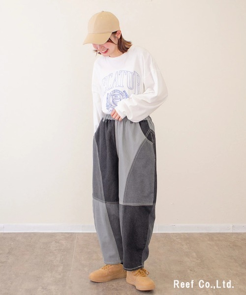 go slow caravan(ゴースローキャラバン)の「mililopiulu/ミリロピュール 微配色ボールパンツ(その他パンツ・レディース・ブルー/グレー・FREE)」の5枚目の写真