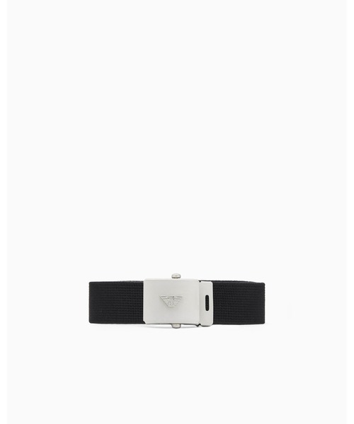 EMPORIO ARMANI（エンポリオアルマーニ）の「<オンライン限定>【エンポリオ アルマーニ】Eagle Club カプセルコレクション ウェビングベルト バックル付き（ベルト・メンズ・ネイビー/ブラック・FREE）」の2枚目の写真