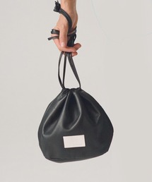 ADAM PATEK（アダムパテック）の「mko13441-water repellent leather drawstring bag 巾着バッグ(AP2619003)（ハンドバッグ）」