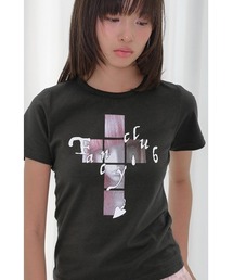 A'GEM/9 × .kom 『FANCY CLUB/ファンシークラブ』 CROSS KIRA TEE/クロスキラTシャツ