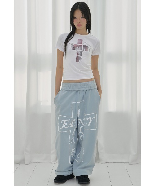 FANCY CLUB(ファンシークラブ)の「A'GEM/9 × .kom 『FANCY CLUB/ファンシークラブ』 CROSS KIRA TEE/クロスキラTシャツ(Tシャツ/カットソー・レディース・ピンク/ホワイト/ブラック・FREE)」の22枚目の写真