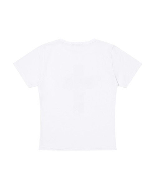 FANCY CLUB(ファンシークラブ)の「A'GEM/9 × .kom 『FANCY CLUB/ファンシークラブ』 CROSS KIRA TEE/クロスキラTシャツ(Tシャツ/カットソー・レディース・ピンク/ホワイト/ブラック・FREE)」の9枚目の写真