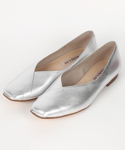 BARCLAY(バークレー)の「BARCLAY(バークレー)アウトステッチVカットシューズ(パンプス・レディース・シルバー/ブラック/スカイブルー/ベージュ/ピンクゴールド・22cm/22.5cm/23cm/23.5cm/24cm/24.5cm)」の1枚目の写真