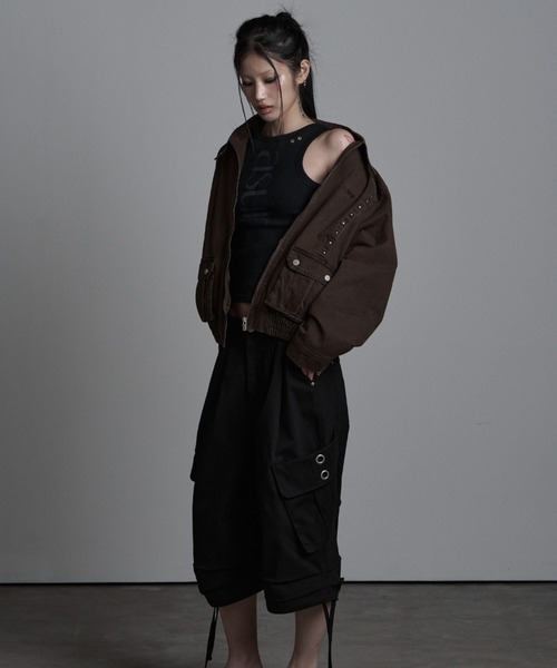 as you are（アズユーアー）の「◇ASYOUARE◇ボタン ウォッシュ ブルゾン BUTTON WASHED BLOUSON（ブルゾン・レディース・ブラウン/ブラック・FREE）」の17枚目の写真