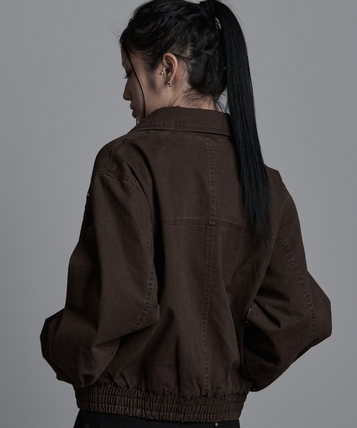 as you are（アズユーアー）の「◇ASYOUARE◇ボタン ウォッシュ ブルゾン BUTTON WASHED BLOUSON（ブルゾン・レディース・ブラウン/ブラック・FREE）」の5枚目の写真