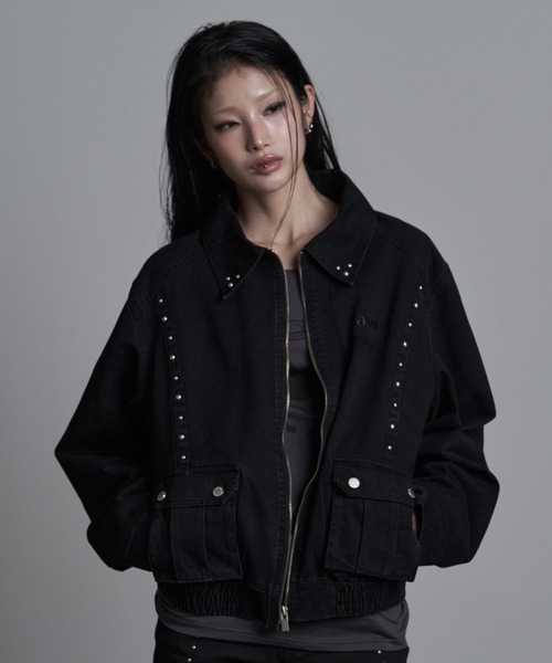 as you are（アズユーアー）の「◇ASYOUARE◇ボタン ウォッシュ ブルゾン BUTTON WASHED BLOUSON（ブルゾン・レディース・ブラウン/ブラック・FREE）」の8枚目の写真