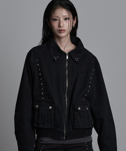 as you are（アズユーアー）の「◇ASYOUARE◇ボタン ウォッシュ ブルゾン BUTTON WASHED BLOUSON（ブルゾン・レディース・ブラウン/ブラック・FREE）」の10枚目の写真