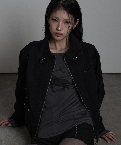 as you are（アズユーアー）の「◇ASYOUARE◇ボタン ウォッシュ ブルゾン BUTTON WASHED BLOUSON（ブルゾン・レディース・ブラウン/ブラック・FREE）」の11枚目の写真