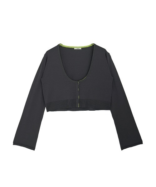 AMERI LOW BASIC SHORT KNIT CARDIGANグレー新品 LOW BASIC SHORT KNIT CARDIGAN（カーディガン/ボレロ）｜Ameri