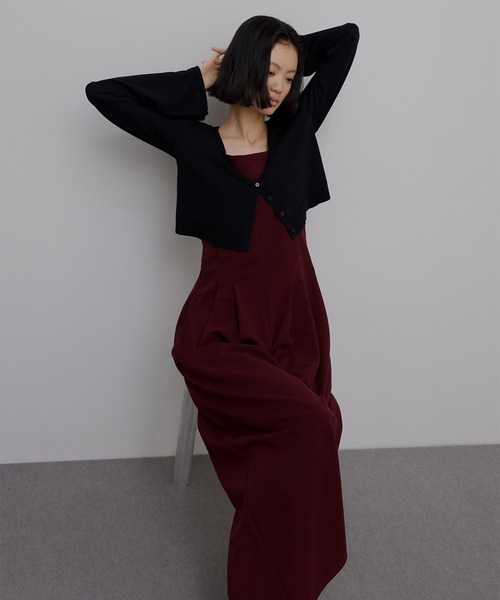 Ameri（アメリ）の「LOW BASIC SHORT KNIT CARDIGAN（カーディガン/ボレロ・レディース・ベージュ/ブラック/グレー/グリーン系その他・FREE）」の11枚目の写真