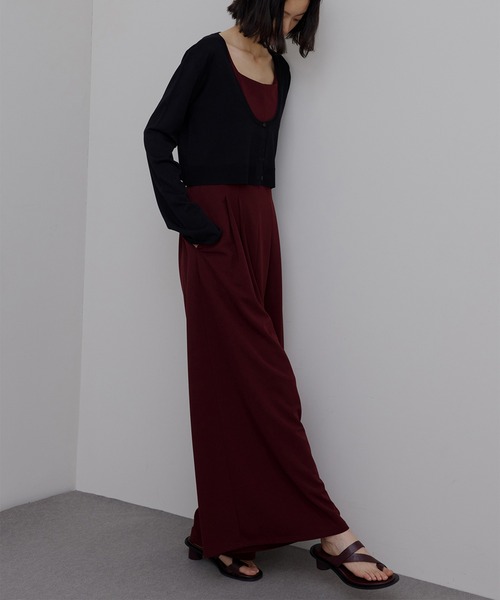 Ameri（アメリ）の「LOW BASIC SHORT KNIT CARDIGAN（カーディガン/ボレロ・レディース・ベージュ/ブラック/グレー/グリーン系その他・FREE）」の9枚目の写真