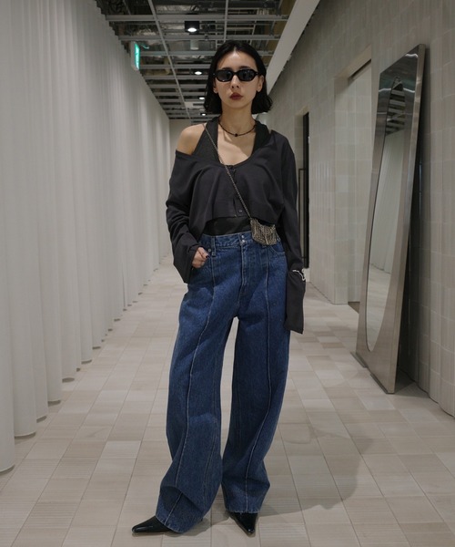 Ameri（アメリ）の「LOW BASIC SHORT KNIT CARDIGAN（カーディガン/ボレロ・レディース・ベージュ/ブラック/グレー/グリーン系その他・FREE）」の6枚目の写真