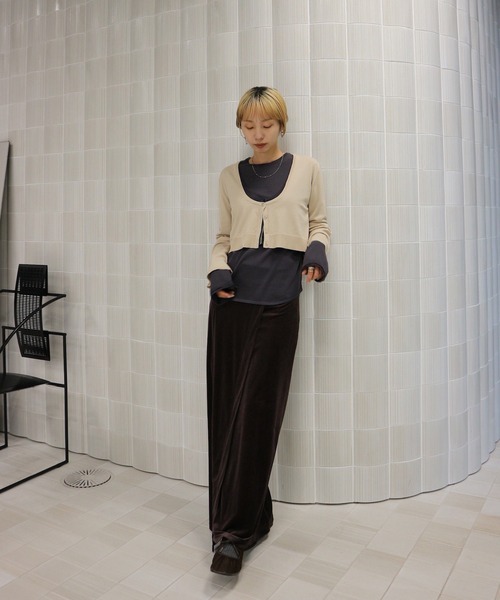 LOW BASIC SHORT KNIT CARDIGAN（カーディガン/ボレロ）｜Ameri