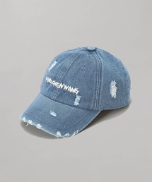 Feng Chen Wang（フェン・チェン・ワン）の「Feng Chen Wang Distress Denim Cap FUF20AC44（キャップ）」