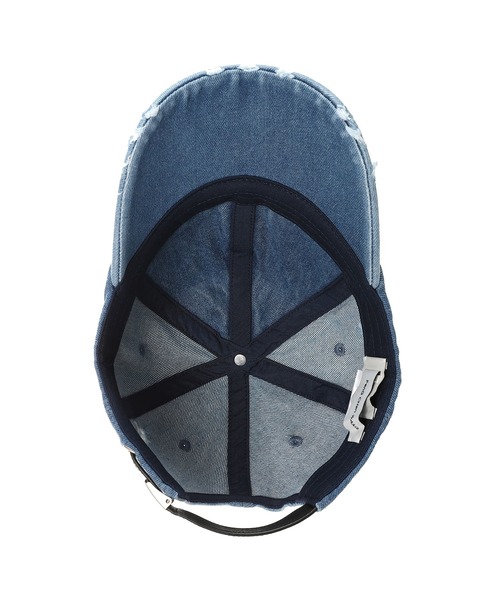 Feng Chen Wang(フェン・チェン・ワン)の「Distress Denim Cap FUF20AC44(キャップ・レディース・ブルー・ONE SIZE)」の6枚目の写真