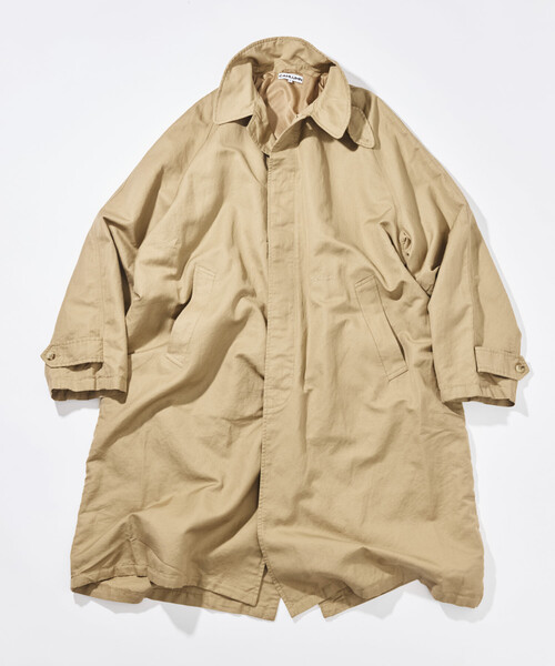 CAHLUMN/カウラム Cotton Linen Balmacaan/コットン リネン バルマカーンコート