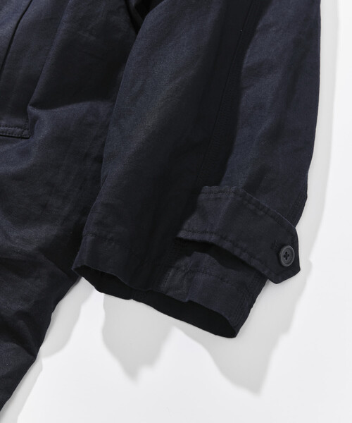 CAHLUMN（カウラム）の「CAHLUMN/カウラム Cotton Linen Balmacaan/コットン リネン バルマカーンコート（ステンカラーコート・メンズ・ベージュ/ネイビー・XX-LARGE/MEDIUM/X-LARGE/LARGE）」の7枚目の写真