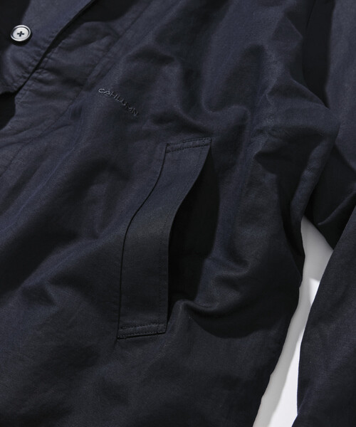 CAHLUMN（カウラム）の「CAHLUMN/カウラム Cotton Linen Balmacaan/コットン リネン バルマカーンコート（ステンカラーコート・メンズ・ベージュ/ネイビー・XX-LARGE/MEDIUM/X-LARGE/LARGE）」の8枚目の写真