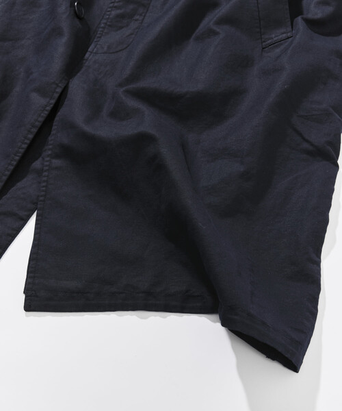 CAHLUMN（カウラム）の「CAHLUMN/カウラム Cotton Linen Balmacaan/コットン リネン バルマカーンコート（ステンカラーコート・メンズ・ベージュ/ネイビー・XX-LARGE/MEDIUM/X-LARGE/LARGE）」の9枚目の写真