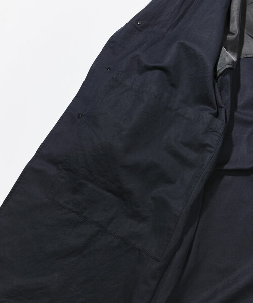 CAHLUMN（カウラム）の「CAHLUMN/カウラム Cotton Linen Balmacaan/コットン リネン バルマカーンコート（ステンカラーコート・メンズ・ベージュ/ネイビー・XX-LARGE/MEDIUM/X-LARGE/LARGE）」の10枚目の写真