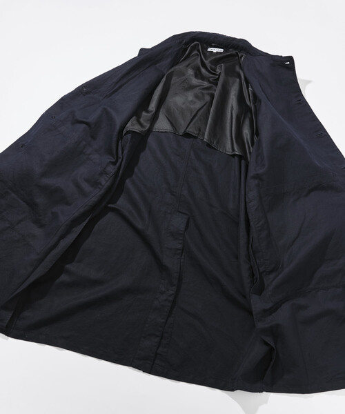 CAHLUMN（カウラム）の「CAHLUMN/カウラム Cotton Linen Balmacaan/コットン リネン バルマカーンコート（ステンカラーコート・メンズ・ベージュ/ネイビー・XX-LARGE/MEDIUM/X-LARGE/LARGE）」の11枚目の写真