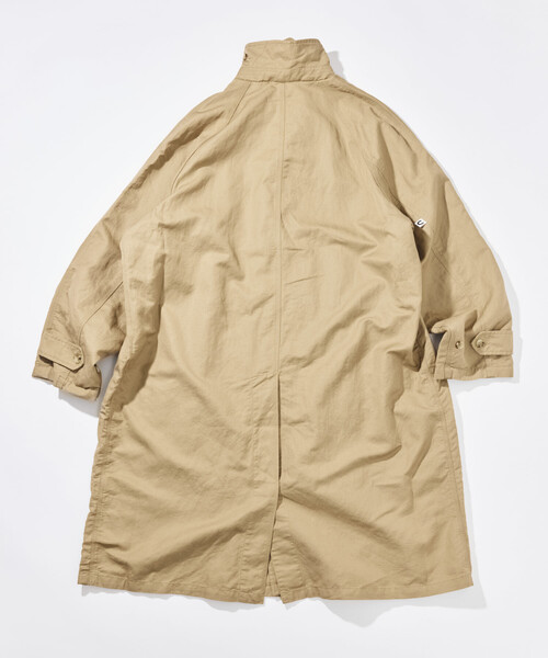 CAHLUMN（カウラム）の「CAHLUMN/カウラム Cotton Linen Balmacaan/コットン リネン バルマカーンコート（ステンカラーコート・メンズ・ベージュ/ネイビー・XX-LARGE/MEDIUM/X-LARGE/LARGE）」の19枚目の写真