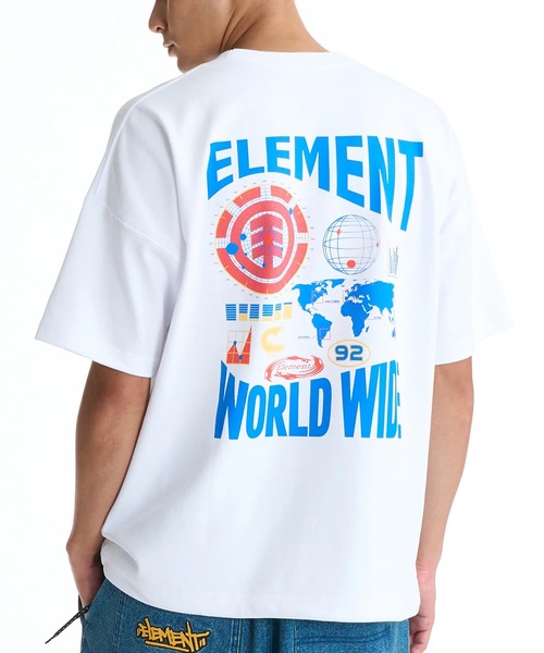 ELEMENT(エレメント)の「ELEMENT/エレメント 半袖 Tシャツ ロゴ バックプリント BG021220(Tシャツ/カットソー・メンズ・ホワイト/ブラック/イエロー・M/L/XL)」の1枚目の写真