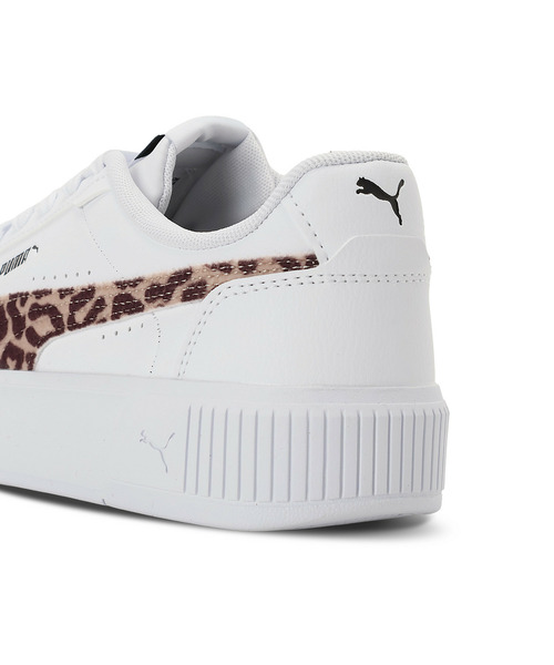 PUMA（プーマ）の「PUMA プーマ ウィメンズ キャリーナ ミア レオ 2 スニーカー（スニーカー・レディース・ホワイト×ブラウン・22.5cm/23.0cm/23.5cm/24.0cm/24.5cm/25.0cm/25.5cm/22.0cm）」の3枚目の写真