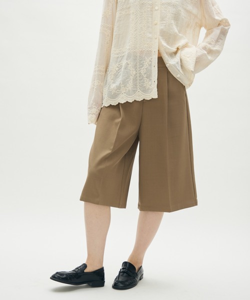 full/fill.(フルフィル)の「tuck half pants / タックハーフパンツ(その他パンツ・レディース・ブラック/ベージュ・FREE)」の7枚目の写真