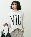 A.D.C.L.(エーディーシーエル)のフロッキービッグロゴプリント ビッグシルエットTシャツ