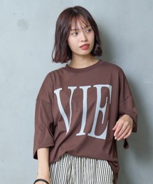 A.D.C.L. | フロッキービッグロゴプリント ビッグシルエットTシャツ(Tシャツ/カットソー)