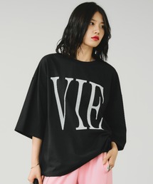 A.D.C.L. | フロッキービッグロゴプリント ビッグシルエットTシャツ(Tシャツ/カットソー)