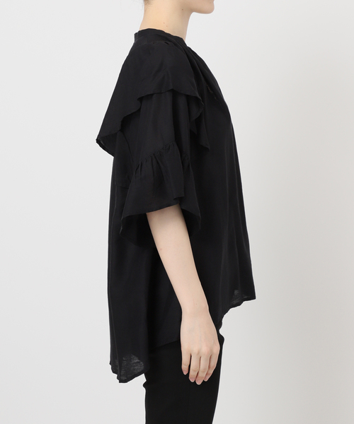 JOURNAL STANDARD(ジャーナルスタンダード)の「《追加》ソフトクロスフリルスリーブブラウス(シャツ/ブラウス・レディース・ブラック/ブラウン・FREE)」の16枚目の写真